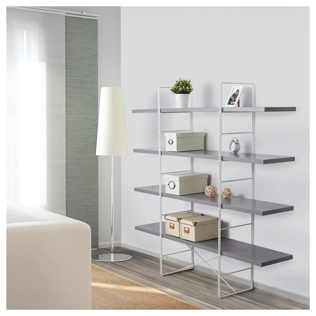 Стеллаж IKEA (ИКЕА) ENETRI серый белый (092.276.07) – купить