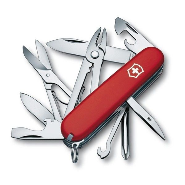 Комплект Ніж Victorinox Deluxe Tinker Red 1.4723 + Чохол з ліхтариком Police - зображення 2