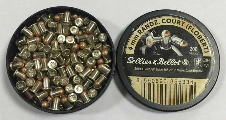 Патрон Флобера Sellier & Bellot Randz Curte кал. 4 mm short пуля - свинцовый шарик плакированный медью. Упаковка 200 шт. 12110101 - изображение 5