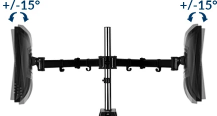 Uchwyt biurkowy do dwóch monitorów Arctic Z2 Black (AEMNT00053A) - obraz 7