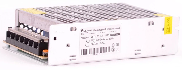 Блок питания Venom 12В 100Вт Standart IP20 (VST-100-12) - Фото 2 Блок питания Venom 12В 100Вт Standart IP20 (VST-100-12) - изображение 2