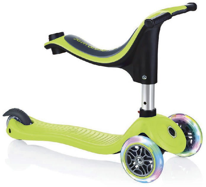 Самокат Globber Evo 4 в 1 колеса с подсветкой до 20/50 кг 1+ 3 колеса ...
