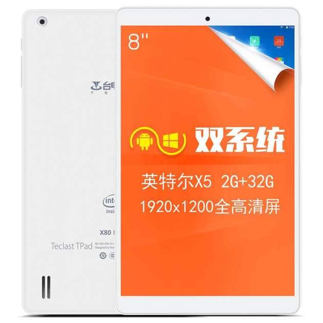 Планшет Teclast X80Pro 8”IPS (2K) Windows 10+Android 5.1 2/32Gb White ...