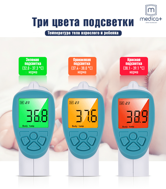 Комплексный набор MEDICA+ Baby Care допплер фетальный 7.0 + бесконтактный термометр 3.0 - изображение 3