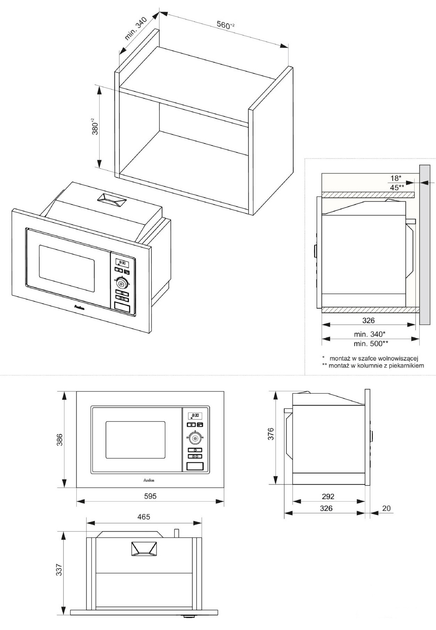 Встраиваемая микроволновая печь Hansa AMM20BESH – фото, отзывы ...