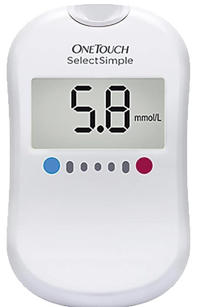 Глюкометр БЕЗ КНОПОК для визначення глюкози в крові Ван Тач Селект Сімпл (LifeScan One Touch Select Simple) - зображення 1