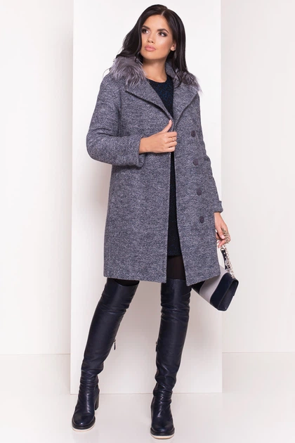 Зимнее пальто Украина Приора серый темный lw-22 (171584) Размер - M ...