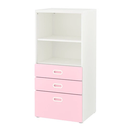 Шкаф с ящиками IKEA STUVA / FRITIDS 60x50x128 см белый розовый 192.622. ...