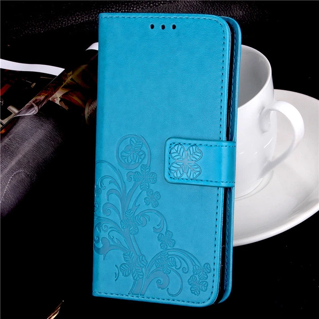 Чехол Clover для Meizu M3 / M3s / M3 mini книжка кожа PU с визитницей голубой - Фото 2 Чехол Clover для Meizu M3 / M3s / M3 mini книжка кожа PU с визитницей голубой - изображение 2