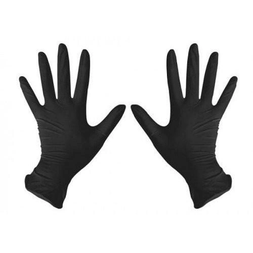 Перчатки медицинские нитриловые смотровые VitLux чёрные (уп 100шт 50пар) размер L (10577) - изображение 3