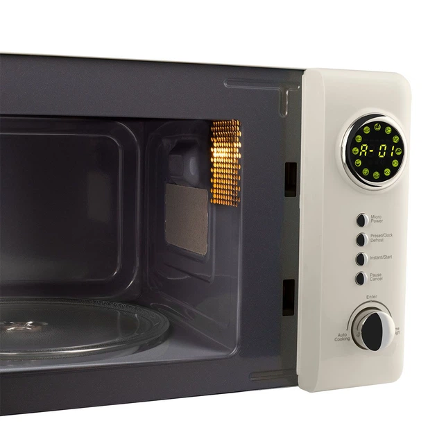 Мікрохвильова піч Vintage Cuisine у ретро стилі 700W Кремова - изображение 5