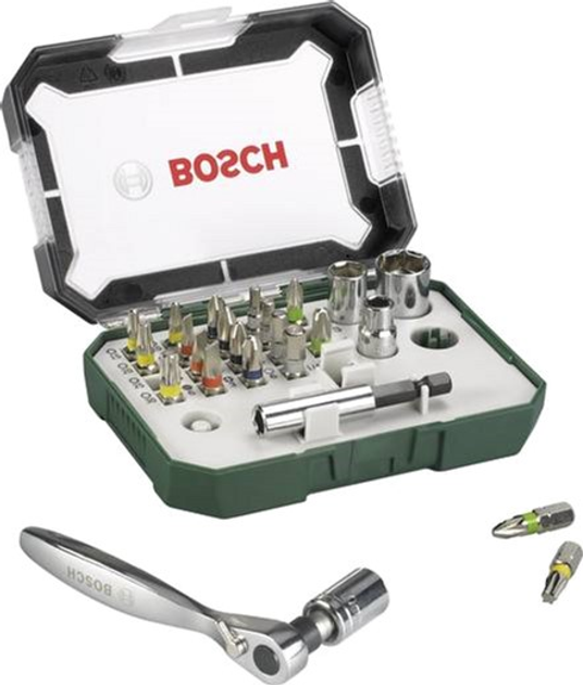 Набор бит с трещеткой Bosch V-line Promobasket Set 27 шт (2607017392 ...