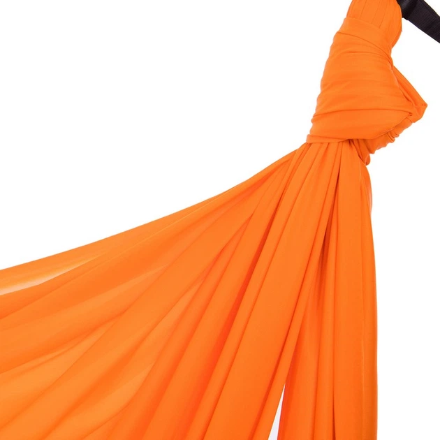 Гамак для йоги со стропами Antigravity Yoga SP-Planeta DH6026-1 (полиэстер, размер 280смх5м, Оранжевый) - изображение 4