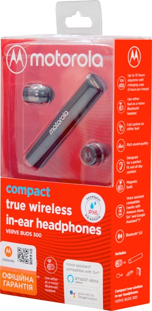 Наушники Motorola Verve Buds 300 Black (SH032 BK) купить в