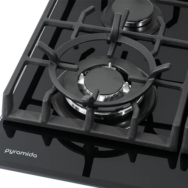 Варильна поверхня газова PYRAMIDA PFG 647 BLACK LUXE - зображення 4