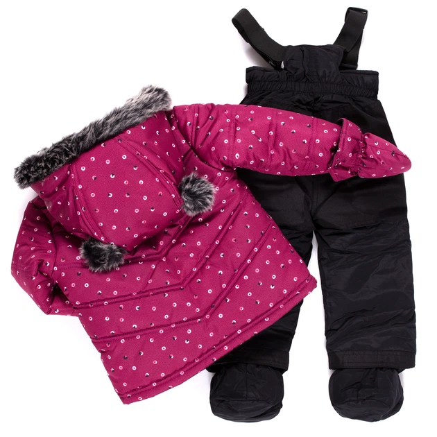 Зимний термокомплект Peluche&Tartine F20M08BF-Pinkyplum сливовый 88 - 94 см (F20M08BF-Pinkyplum-24m) - изображение 2