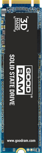 Накопичувач SSD 256GB GOODRAM PX400 M. 2 2280 PCIe 3.0 x2 3D TLC (SSDPR-PX400-256-80) - зображення 1