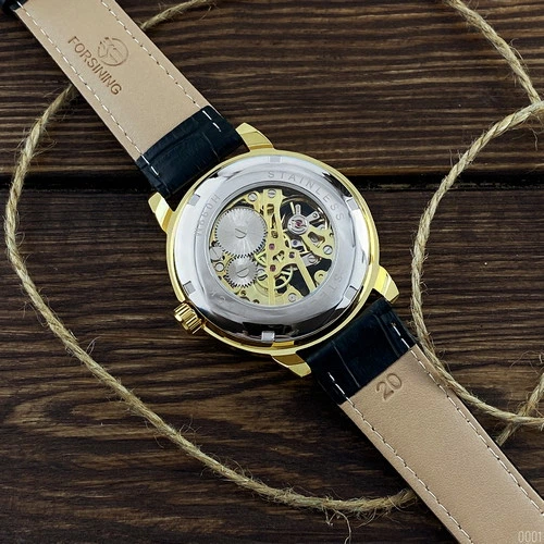 Мужские часы Forsining 8099 Black-Gold-Black (1059-0001) - изображение 3