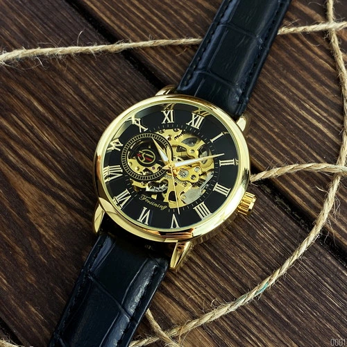 Мужские часы Forsining 8099 Black-Gold-Black (1059-0001) - изображение 4