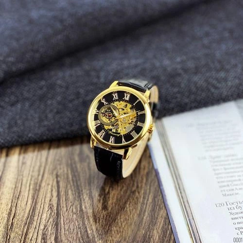Мужские часы Forsining 8099 Black-Gold-Black (1059-0001) - изображение 5
