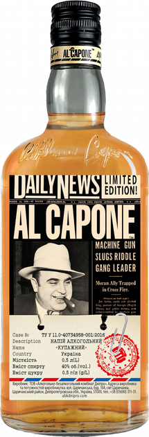 Алкогольный напиток AL CAPONE "Купажний" 0.5 л 40% (4820136352219) - изображение 1