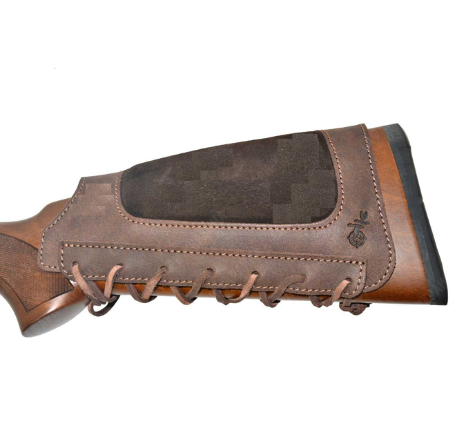 Патронташ на приклад кожа Ретро со вставкой коричневый (10206/2) - изображение 1