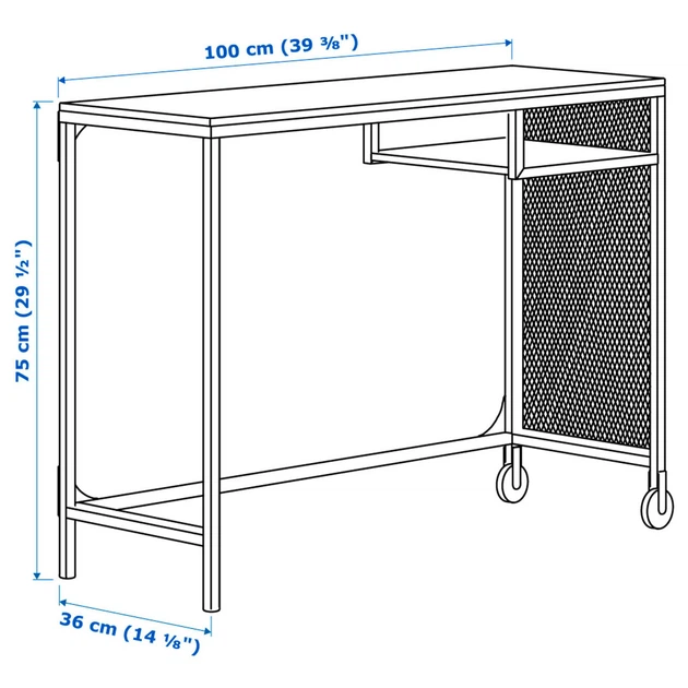 引取り限定 IKEA FJALLBO デスク ブラック 140cm×70cm FJÄLLBO フィエルボ デスク, ブラック, 140x70 cm - IKEA