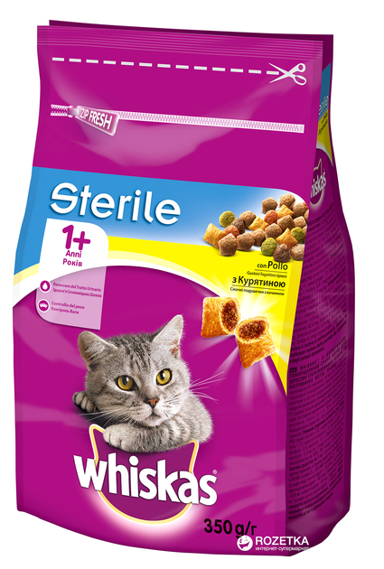 Упаковка сухого корма для котов Whiskas для стерилизованых котов с ...