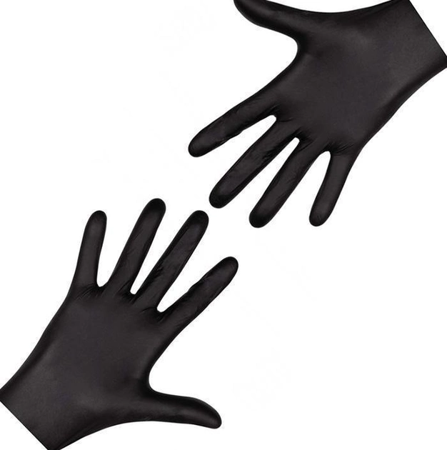 Перчатки чёрные Nitrylex Black нитриловые неопудренные M RD30104003 - изображение 2