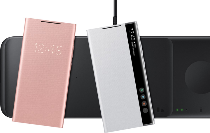 Бездротовий зарядний пристрій Samsung Wireless charger 3 slots - Trio charger Black (EP-P6300TBRGRU) - зображення 7