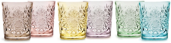 Набір склянок Libbey Leerdam Hobstar Colored Coral (2651VCP35 (922295)) Pink 350 мл / 6шт - зображення 2