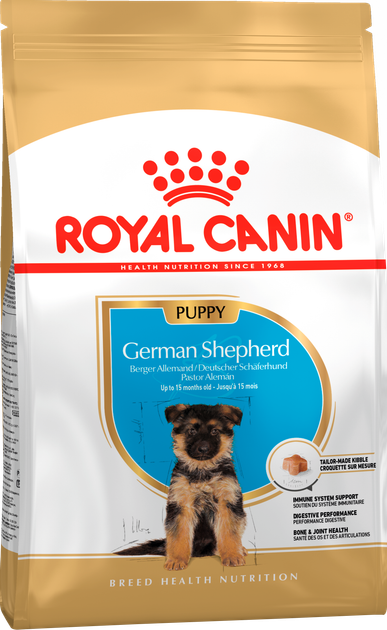 Сухий корм для цуценят породи німецька вівчарка Royal Canin German Shepherd Puppy , 12 кг - Фото 1 Сухий корм для цуценят породи німецька вівчарка Royal Canin German Shepherd Puppy , 12 кг - зображення 1