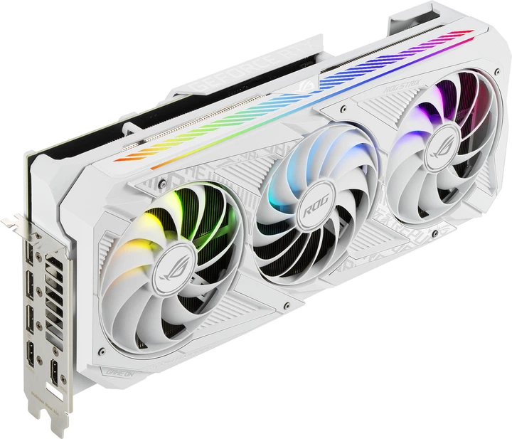 [美品] ROG STRIX RTX3080 O10G WHITE V2 Видеокарта Asus PCI-Ex GeForce RTX 3080 ROG Strix OC White V2 LHR