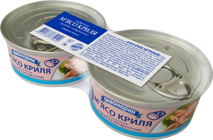 Упаковка м'яса криля Аквамарин 100 г х 2 шт. (4820183772909) - зображення 1