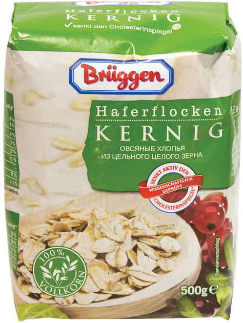 Упаковка вівсяних пластівців Bruggen Haferflocken Kernig з цільного ...