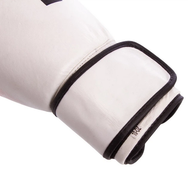 Перчатки боксерские кожаные на липучке BAD BOY белый-коралловый 10 oz MA-5434-W1 - изображение 2