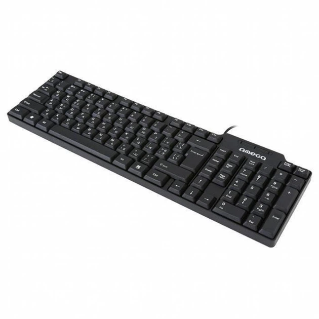 Клавіатура Omega OK-05 Cyrilic Version USB Black (OK05TRU) - Фото 2 Клавіатура Omega OK-05 Cyrilic Version USB Black (OK05TRU) - зображення 2