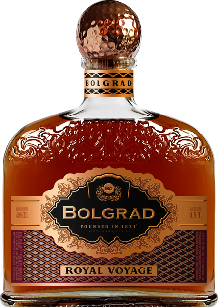 Бренди Bolgrad Royal Voyage 5 лет выдержки 0.5 л 40% (4820197561094) - изображение 1