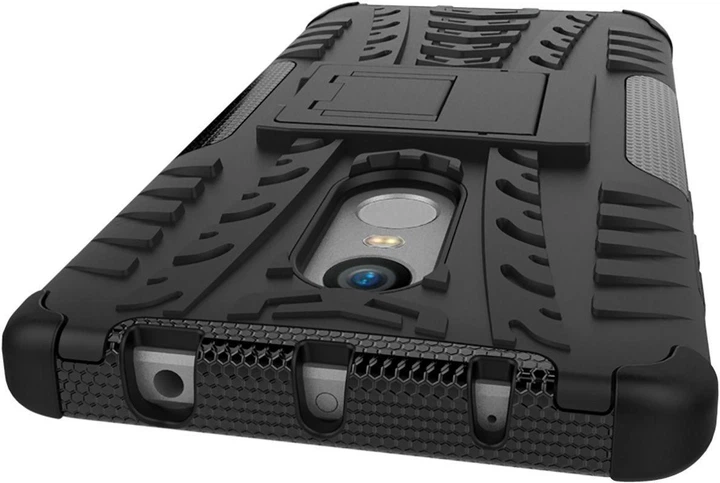 Чехол TOTO Чехол-накладка TOTO TPU+PC Shockproof case Tire Tread Xiaomi Redmi Note 4x Black F_51835 - изображение 2