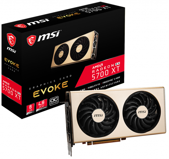 【動作品】MSI Radeon RX 5700 XT EVOKE 8GB Видеокарта MSI PCI-Ex Radeon RX 5700 XT Evoke OC 8GB GDDR6 (256bit