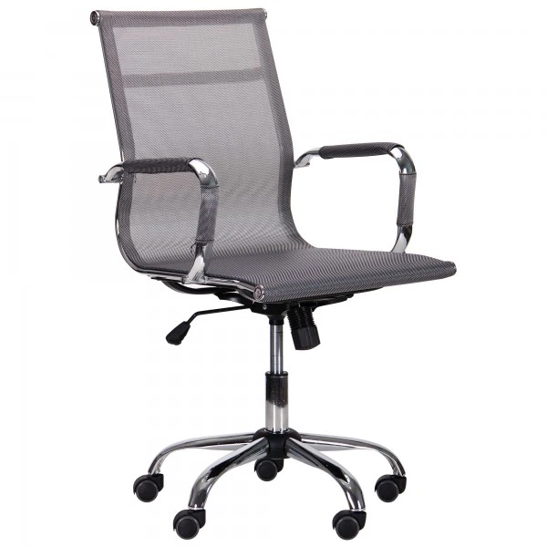 Кресло AMF Slim Net LB (XH-633B) серый - Фото 1 Кресло AMF Slim Net LB (XH-633B) серый - изображение 1