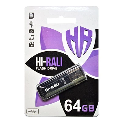 Флеш-накопитель USB 64GB Hi-Rali Stark Series Black (HI-64GBSTBK) - Фото 1 Флеш-накопитель USB 64GB Hi-Rali Stark Series Black (HI-64GBSTBK) - изображение 1