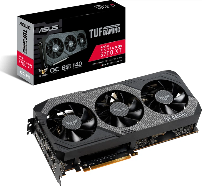 Видеокарта Asus PCI-Ex Radeon RX 5700 XT TUF Gaming X3 OC 8GB Видеокарта Asus PCI-Ex Radeon RX 5700 XT TUF Gaming X3 OC 8GB