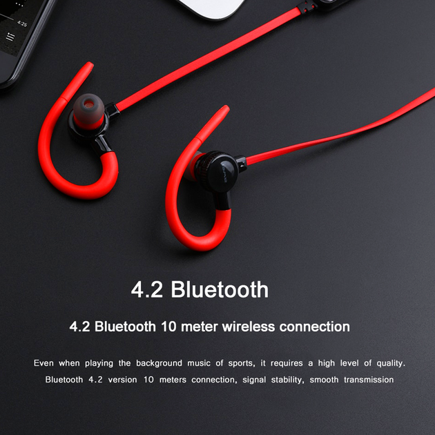 Беспроводные наушники Awei B923BL Sport Красный - Фото 2 Беспроводные наушники Awei B923BL Sport Красный - зображення 2