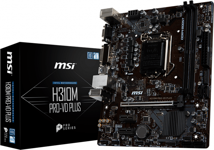 Материнская плата MSI H310M Pro-VD Plus (s1151, Intel H310, PCI-Ex16) - изображение 5