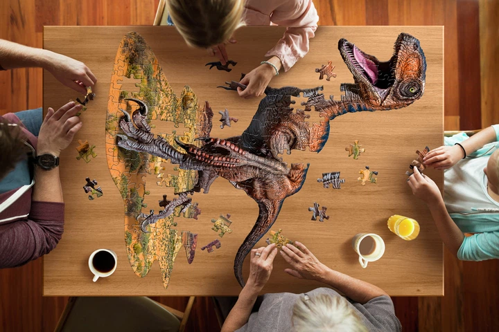 Puzzle I AM Dinozaur Raptor 100 elementów (40232427602) - obraz 4