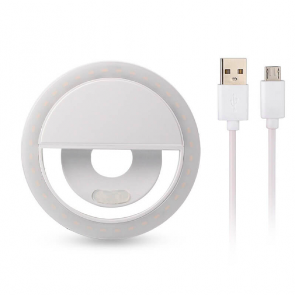 Світлодіодне селфи кільце з USB-зарядкою Selfie Ring Light - Фото 1 Світлодіодне селфи кільце з USB-зарядкою Selfie Ring Light - зображення 1