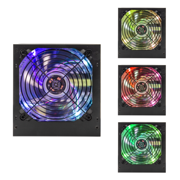 Блок питания LogicPower ATX-600W, APFC, 12см, LED Fan, 2*IDE;3*SATA;8Pin(4+4);8Pin(6+2);24Pin, OEM (LF-10721-1) - изображение 3