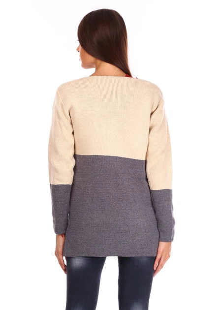 Кардиган LadiesFashion 80008 з кишенями з боків (Кава з молоком M/L) - зображення 3