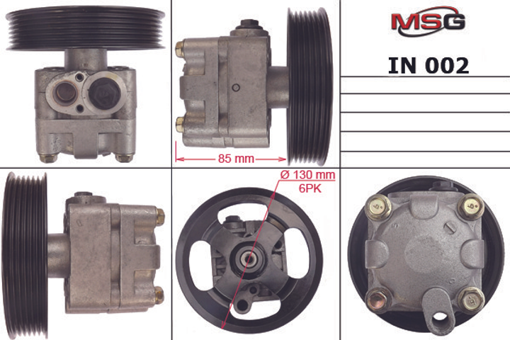 Насос ГУР новий INFINITI EX35 J50 2007-2012 ,INFINITI FX35 2003-2008, MSG, in002 - зображення 1